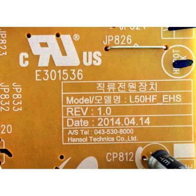 FUENTE DE PODER PARA SAMSUNG / NUMERO DE PARTE BN44-00772A / BN4400772A / L50HF_EHS / PANEL T500HVF06.4 / DH500CGA-B1 / T500HVN06.0 / MODELOS UN50H5203 / UN50H6201 / UN50H6203 / UN50J6200 / MAS MODELOS EN DESCRIPCIÓN - Imagen 2